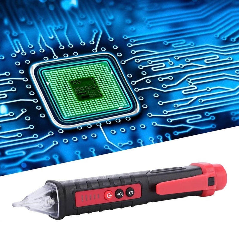 Non Contact Voltage Tester Pen NCV Sensor 12V 48V 1000V Selectable With Sound Light Alarm Black - Image 3